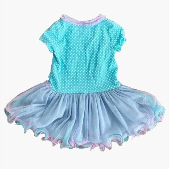 Bonnie Jean Easter Bunny Appliqued Blue White Polka Dot Dress Girls Size 24 mont - Picture 2 of 6